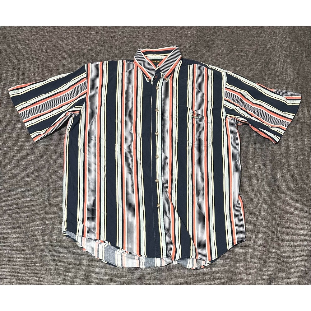Ivy Crew Men's L‎ Striped Short Sleeve Shirt
